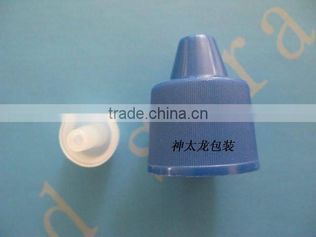 22mm plastic screw bottle cap with plug for toilet cleaning bottle