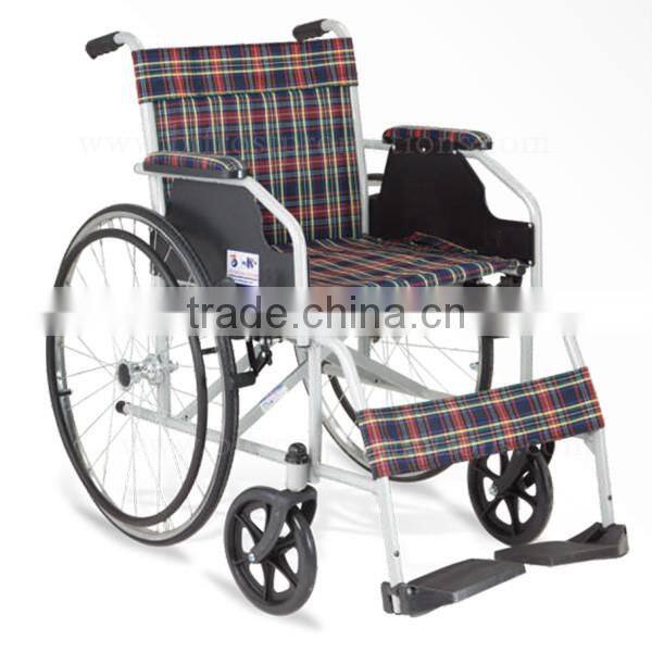 High quality steel frame manual medical wheel chair