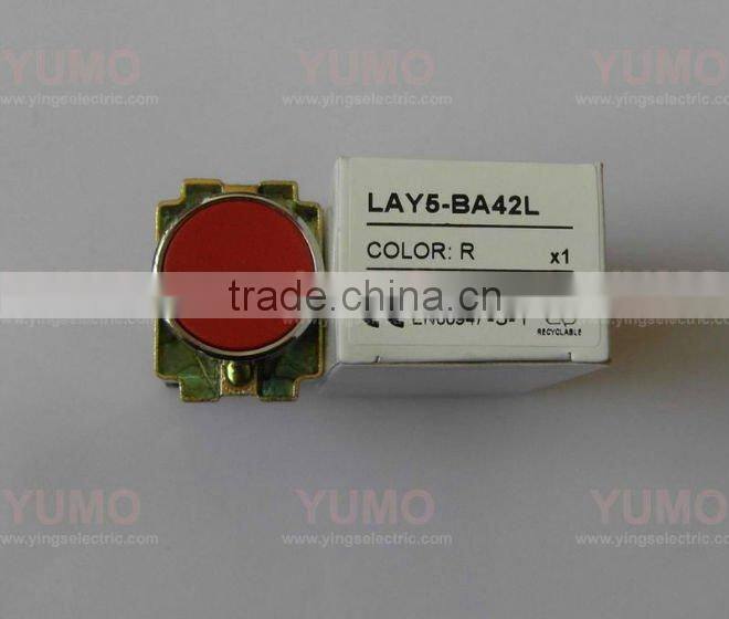 Push button switch LAY5-BA42L with lock red