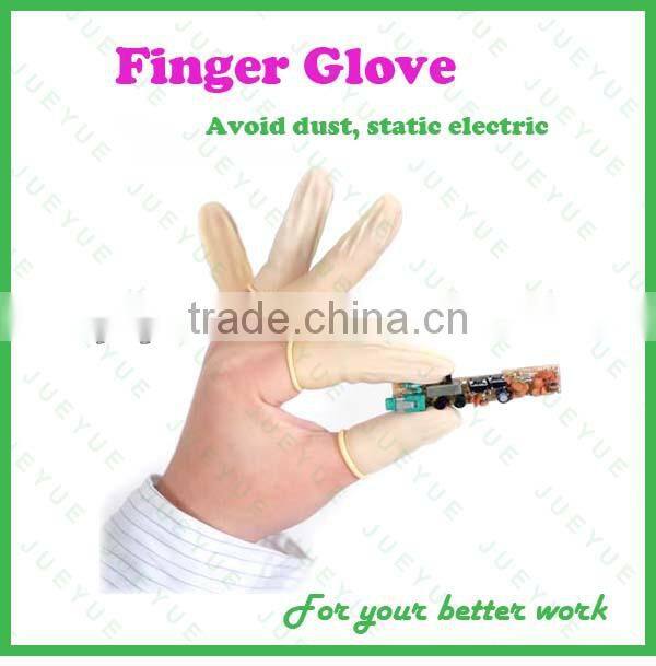 Static finger cot latex finger glove for repairing cellphone