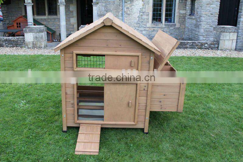 Wooden Chicken Coop with egg crate