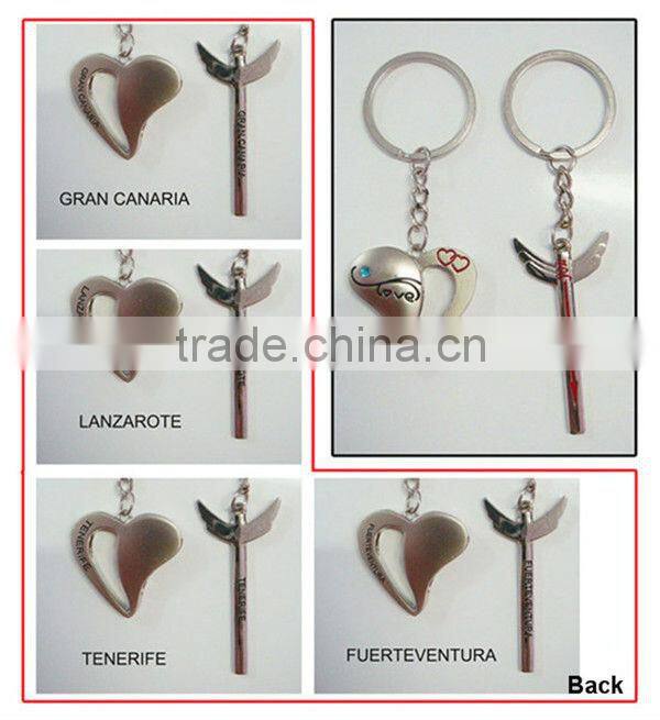 Love promotion metal key chain