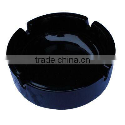 round black cigarette ashtray