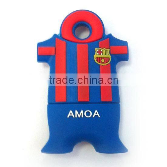 Wholesale creative PVC soft plastic shell theme football World Cup usd flash drives