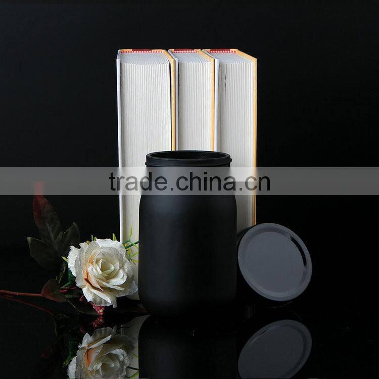 China Suppliers Keep candy or other food Good quality matte black glass jars