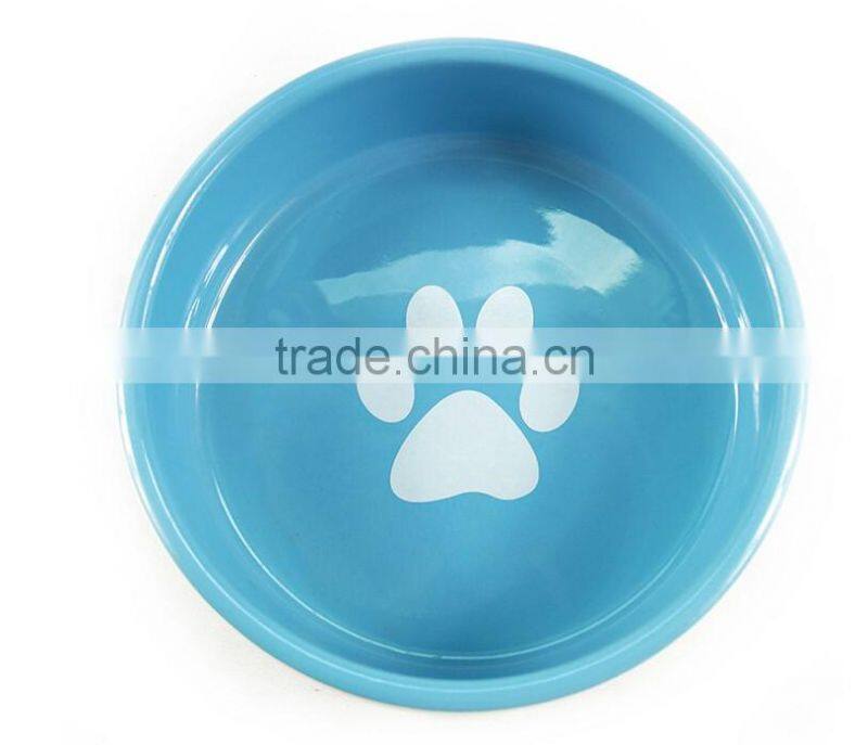 dog paw printing ceramic bowl pet ceramic bowl dog bowl cat bowl