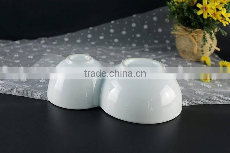 Eco ware factory suppliers dual shape ceramic dipping oil bowls