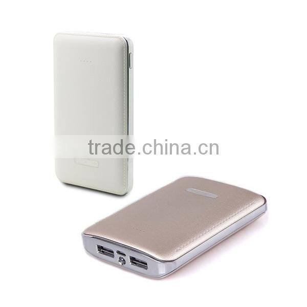 High Quality 5000mAh Leather finish Power Bank mobile phone charger