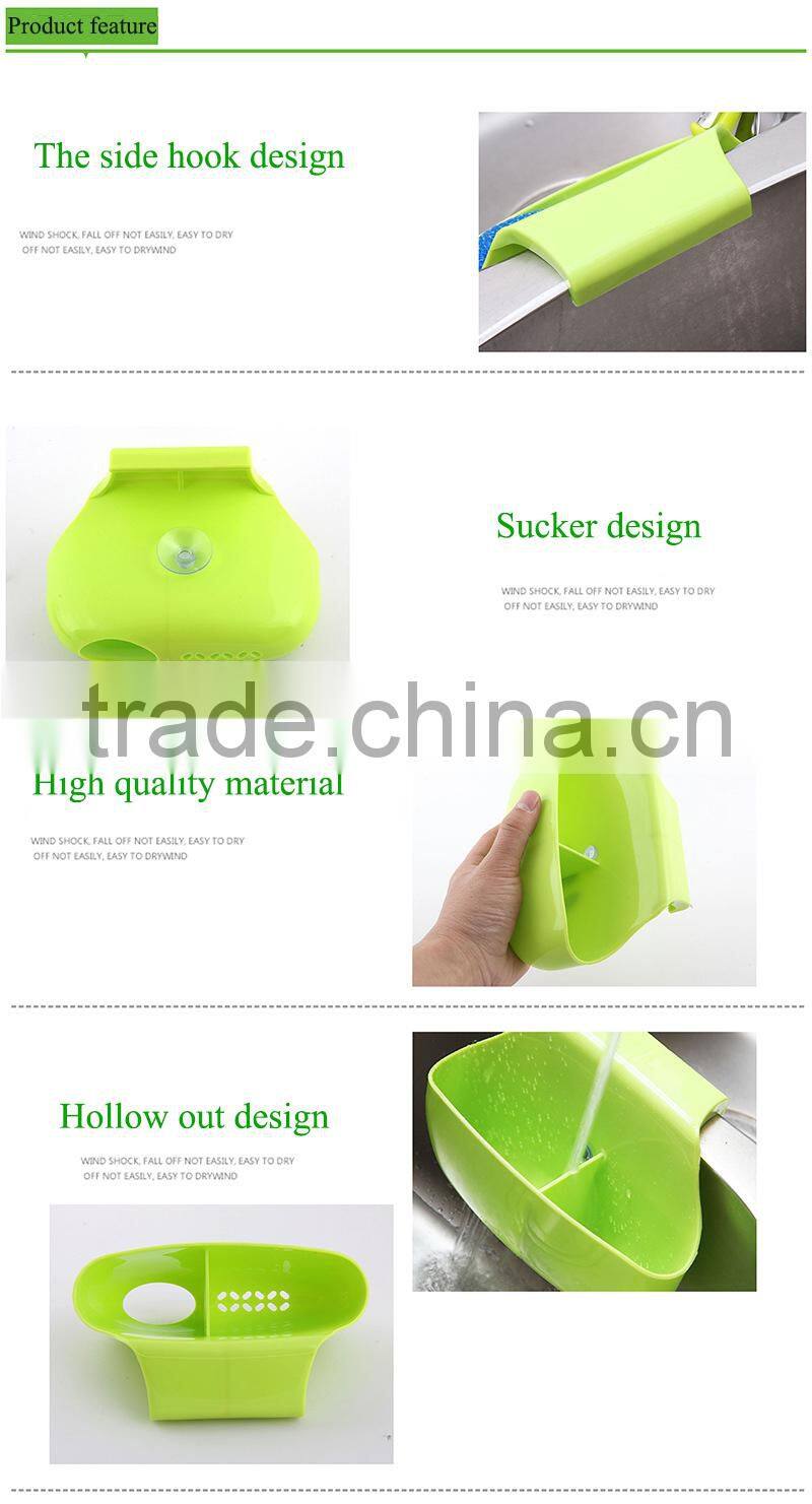 Plastic multicolor Creative small kitchen sink scouring pad shelves