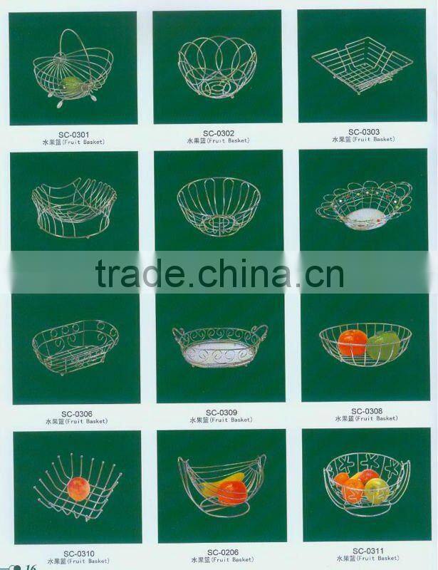 New design 2 tier metal wire fruit basket