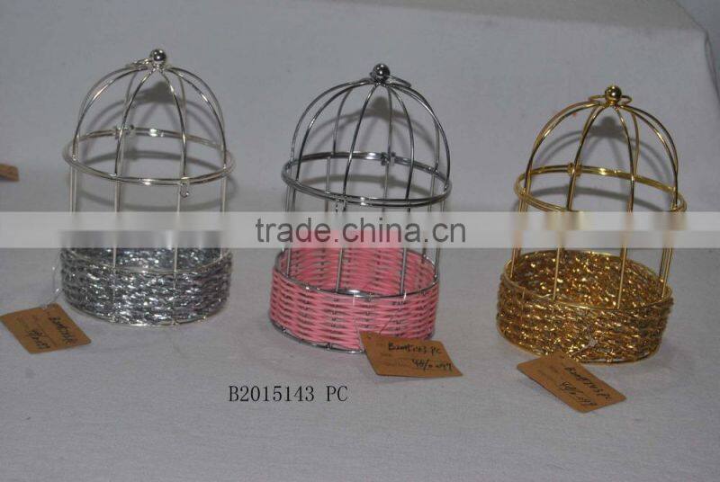 chrome & paper birdcage