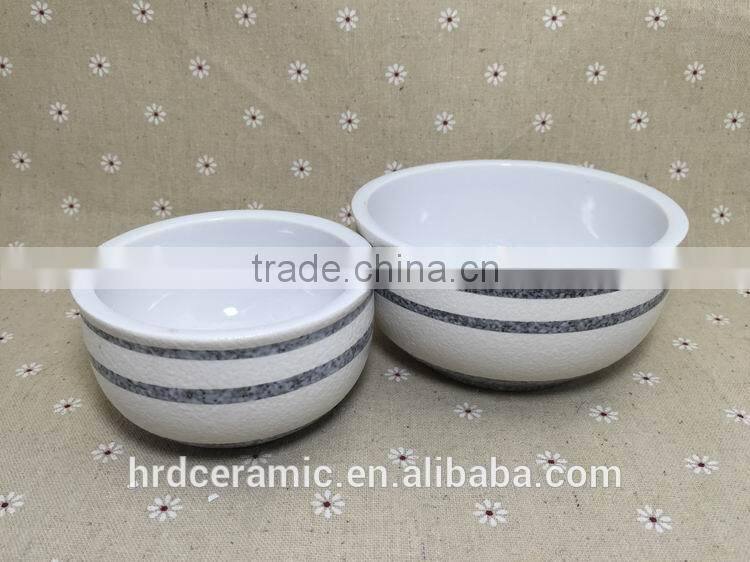 Stocked Personalized high quality ceramic soup bowl with two size