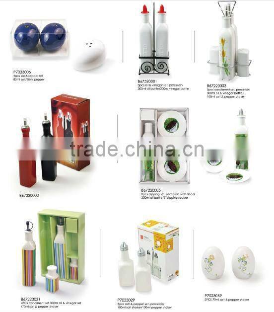 2pcs Porcelain oil and vinegar set