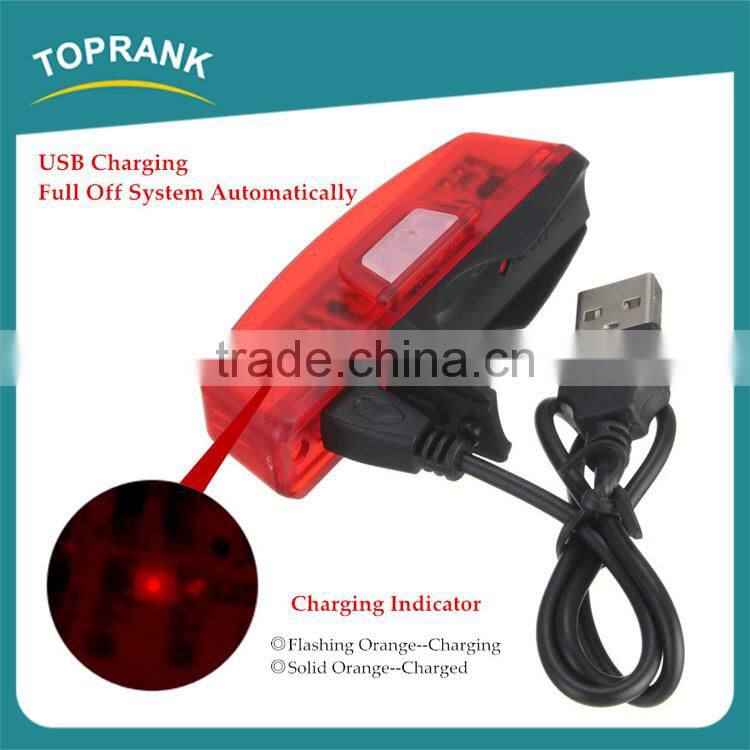 LED USB Rechargeable Bike Headlight Waterproof COB Bicycle Front Rear Light