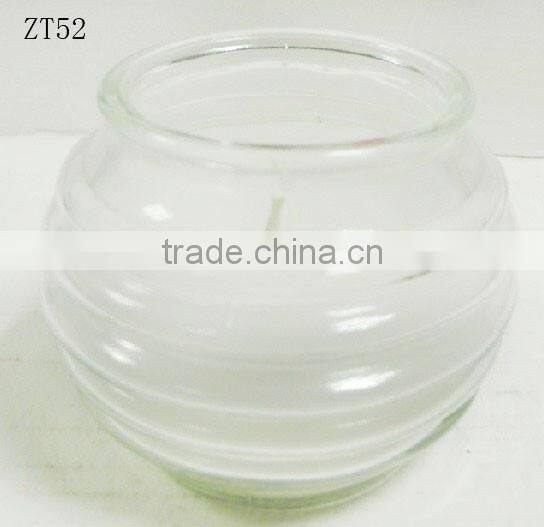 colorful round glass candle holder with spiricle design