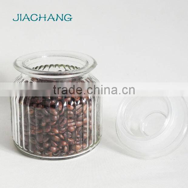 home storage goods sealed glass cookie canister with dome glass lid