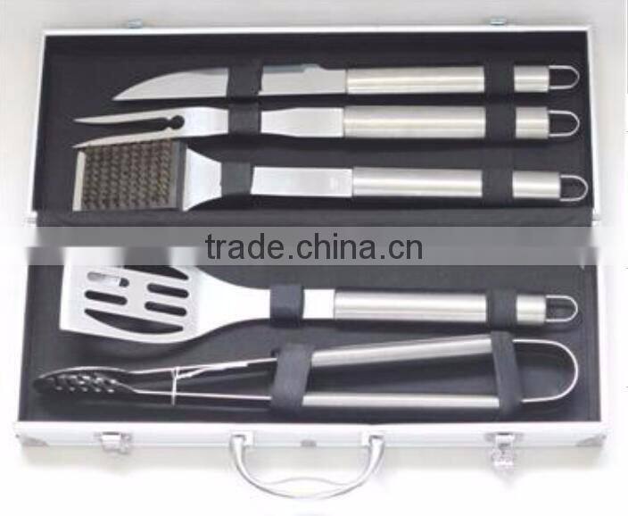 Wholesale stainless steel barbecue tool set with case