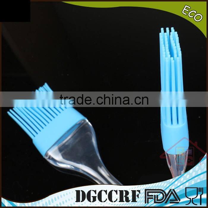 NBRSC BBQ oil pastry silicone rubber basting brushes with clear transparent handle