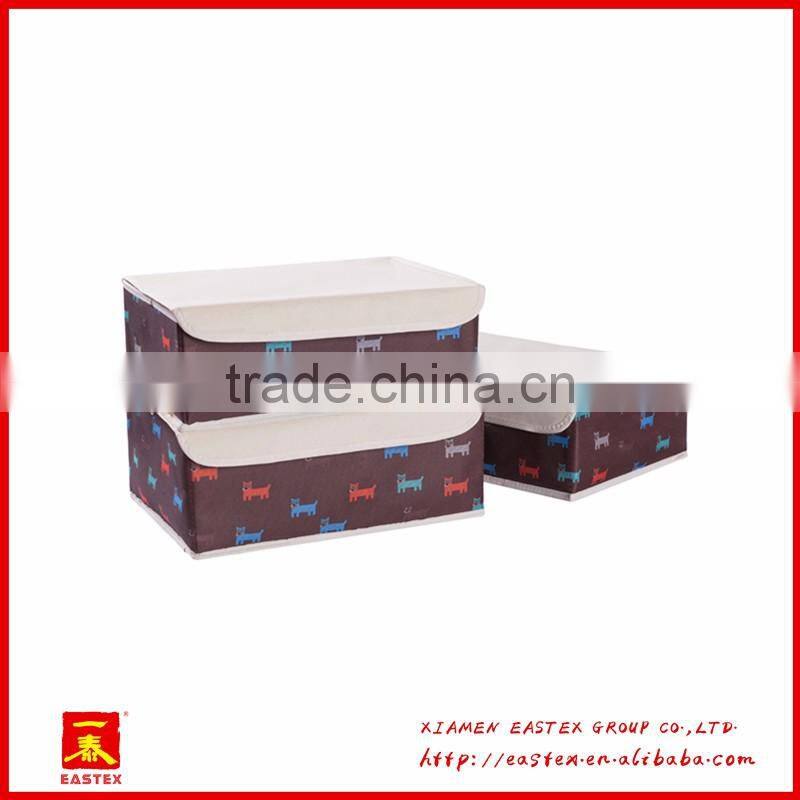 High quality oxford cloth socks/bra/briefs storage Box 3 pcs a set