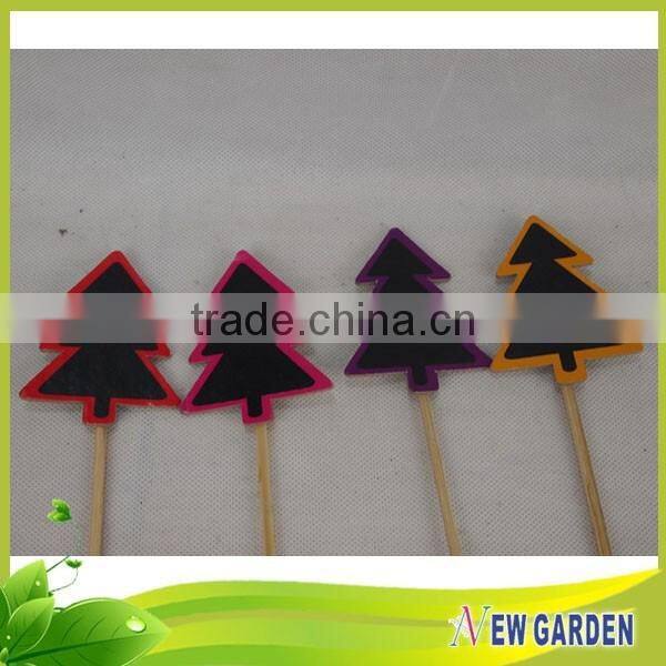 Decorative Painted Green Natural Bamboo Flower Pot Stick and Pendant