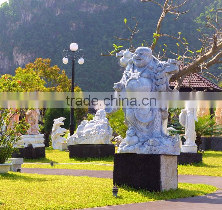 garden decoration stone carving laughing buddha vietnam marble sculptures