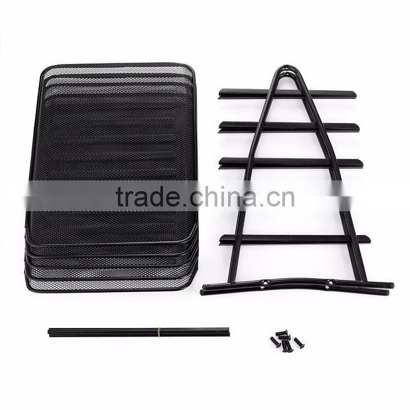 2017 amazon popular design 5 layers black metal mesh desk file holder