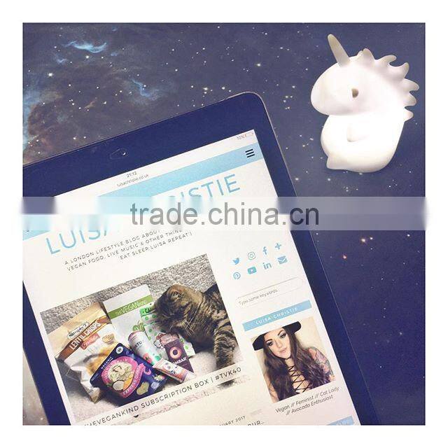 2017 Ins New Arrival LED Unicorn Night Light Small Light For Decoration and Gift