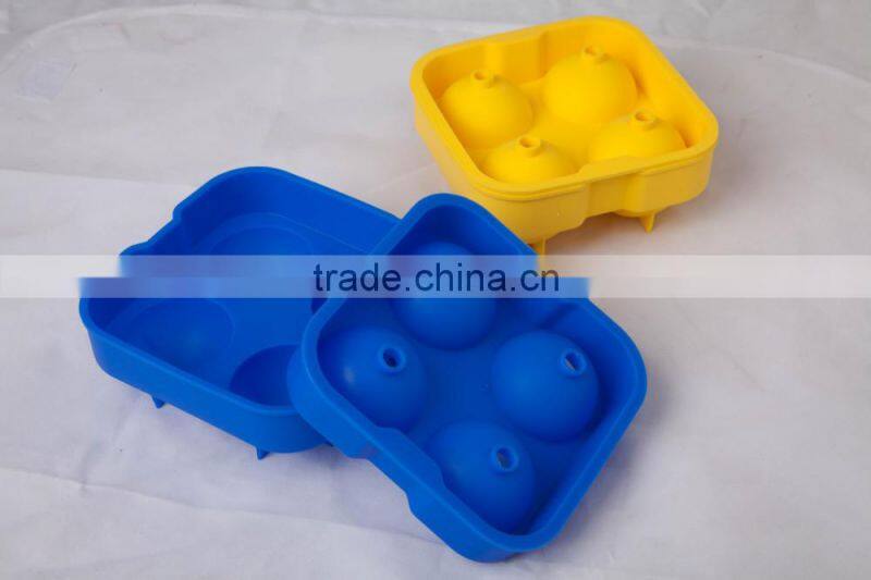 Hot selling 4 cavity silicone ice ball mold