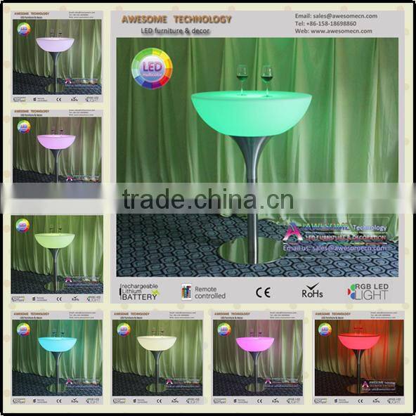 Europe moree glow led round bar table (TP115)