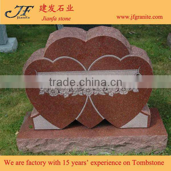Simple Design Unique India Red Granite Headstone