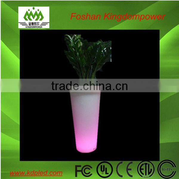 Beautiful lighting plastic led shining vase