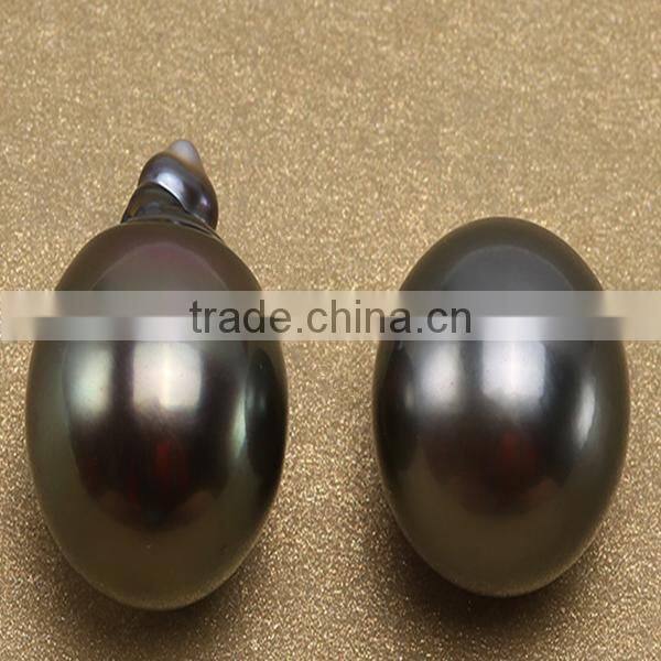 Wholesale 10-11mm black baroque circled tahitian loose pearls