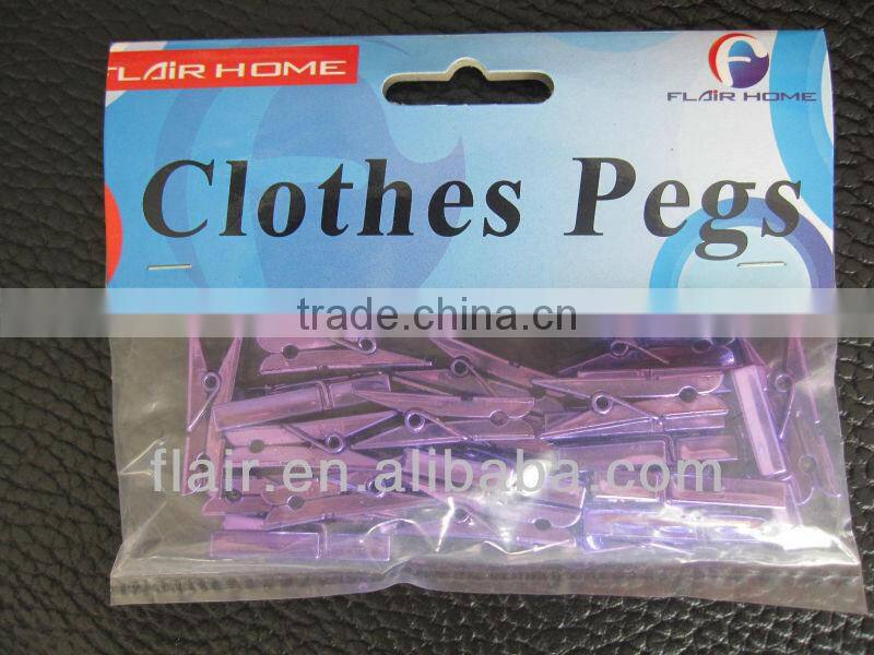 plastic electroplated decorative red colorful mini clips