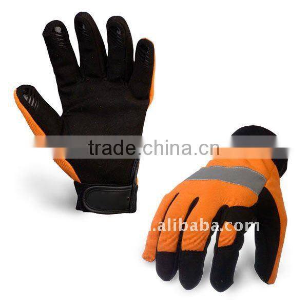 Mechanic hand protection gloves with rubberJRM46