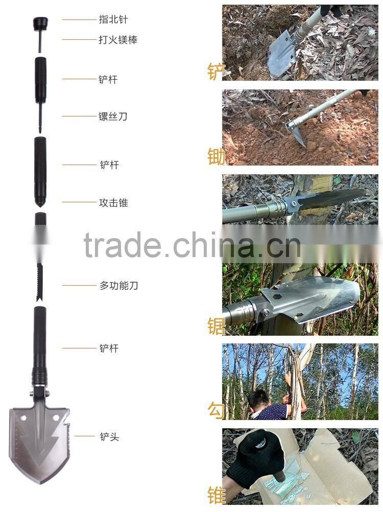 Multi Purpose Survival shovel multifunction Folding outdoor Shovel