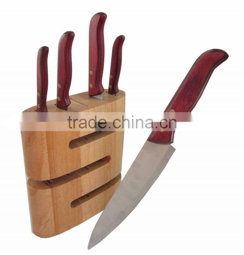 6pcs Plastic Handle Stainless Steel Steak Knife