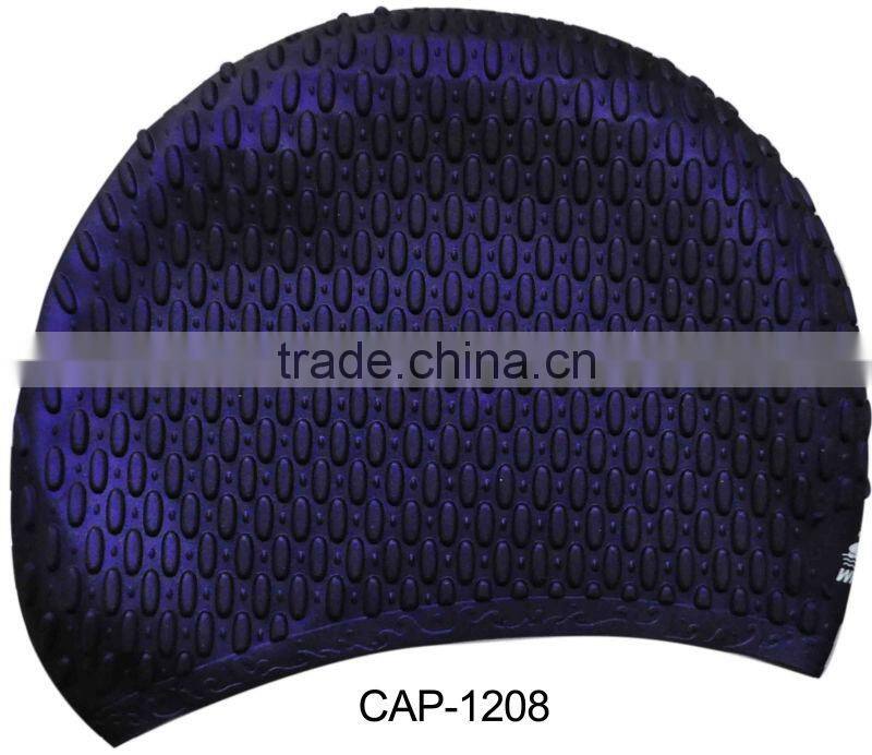 College fashionable silicone novelty swimming cap(CAP-1211)