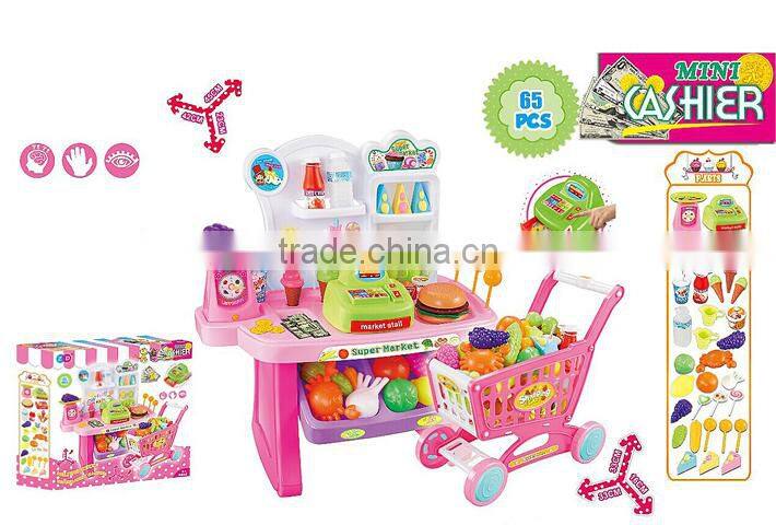 Fashion Kitchen Set Diy Cooking Children Supermarket Shopping Kitchen Toys