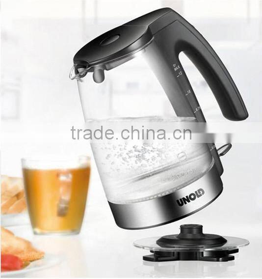 FACTORY SALE , STOCK 2000PCS ONLY 6USD/PC good quality and competitive price clear glass electric kettle with color changing