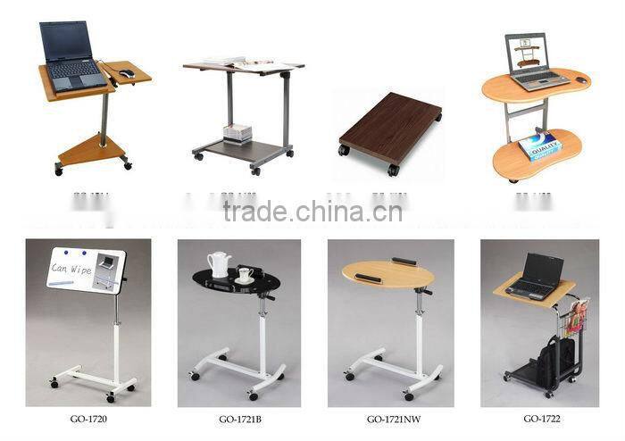 Rolling Laptop Tray Table Stand Bedroom Notebook Desk, notebook table