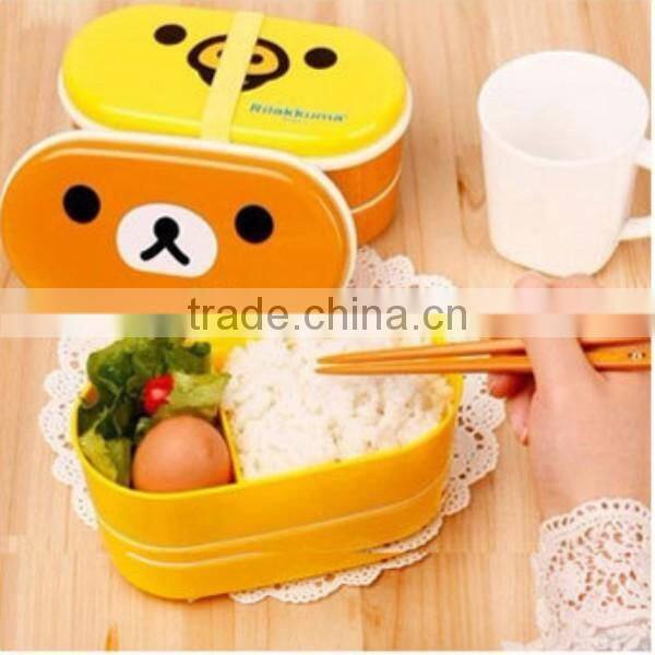 Portable Cute Bear Plastic Lunch Box,Storage Boxes Food Storage/Food Bento Box,CUSTOM hot new product for 2015