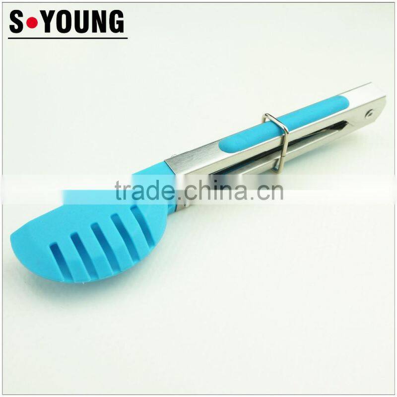 35029 Mini Slotted Nylon Kitchen Tongs BBQ Cooking Food salad Tongs