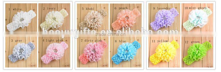 New Fashion Nice Baby Girl Turban Hairband /Lace Flower Baby Elastic Headband/Kids Hair Accessories Flower Lace Headband