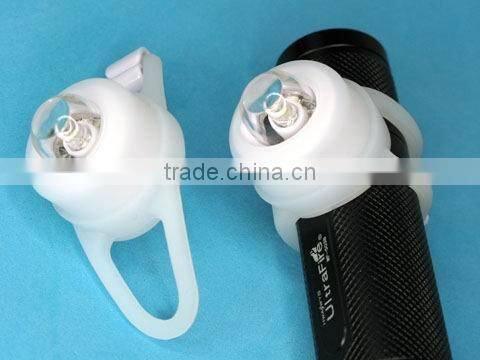 White Bicycle Headlight Silicone Bike Light For Safety Travel