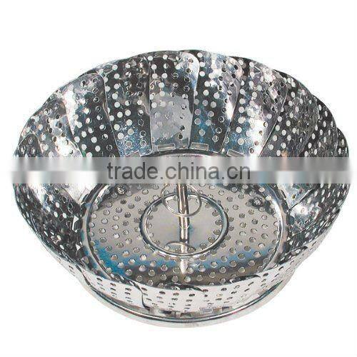 STAINLESS STEEL ADJUSTABLE STEAMER BASKET