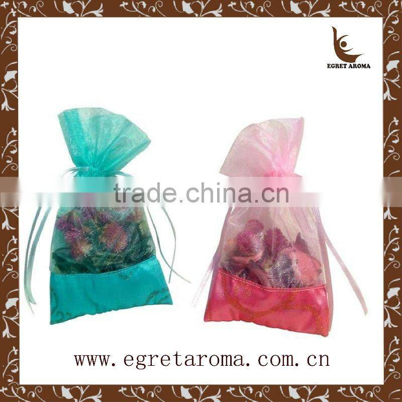 2012 hot aroma fragrance exotic potpourri in organza bag