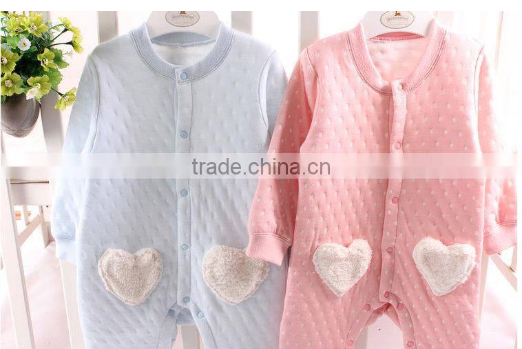 high quality winter organic cotton baby rompers