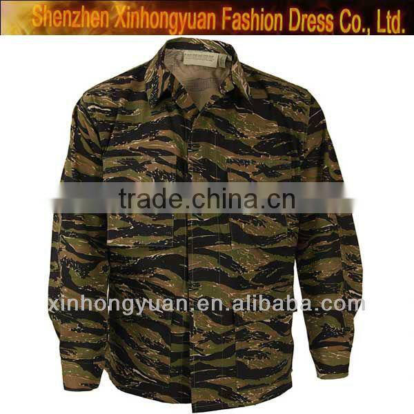 custom Military ripstop camouflage fabric Uniform hunting camouflage jacket clothing
