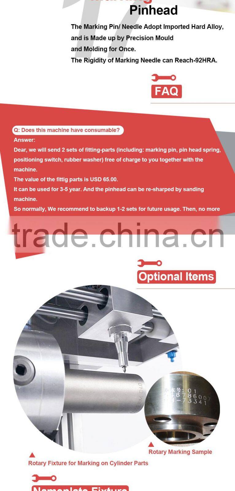 high accuracy aluminum number plate machine dot peen marking machine