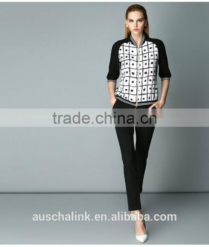 autumn outdoor fashion stylist dot print patched jacket wholesale